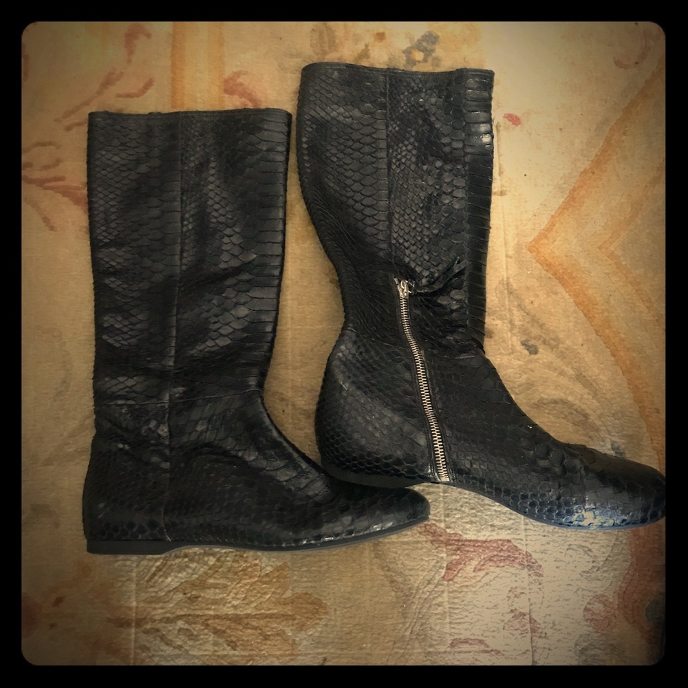 Miu Miu python boots